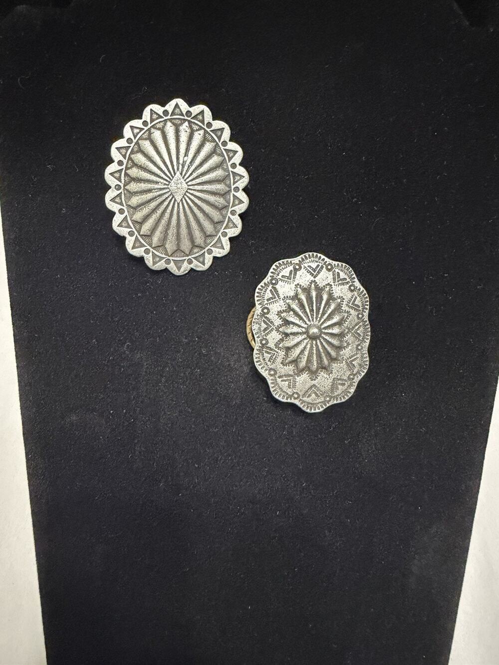 Vintage Silver Tone Conchos For Scarves Rodeo Western Cowgirl Vintage